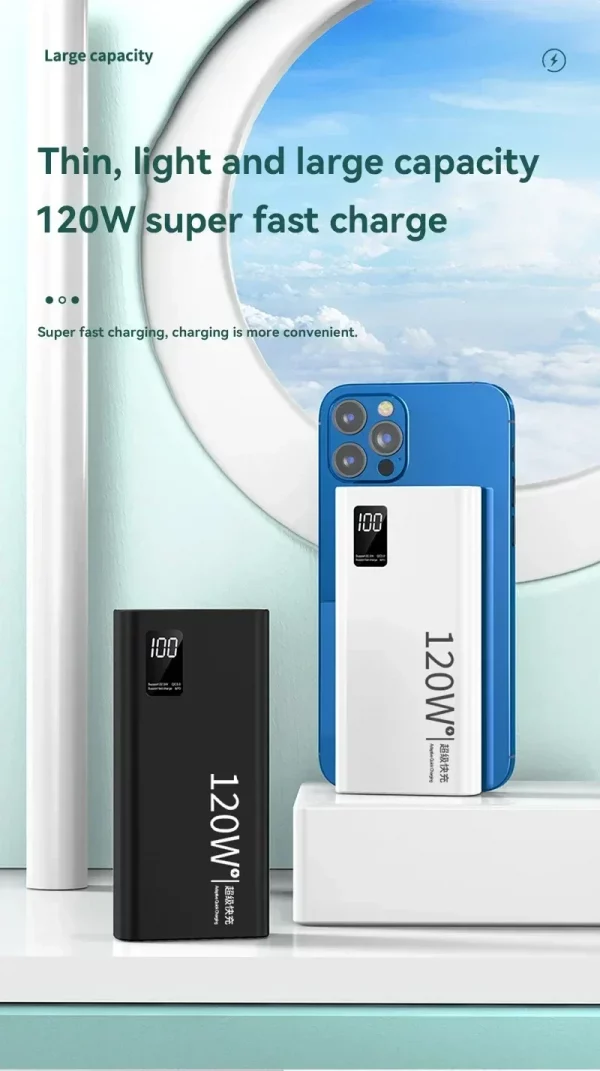 Batterie externe 120W – 50 000 mAh de puissance et charge ultra-rapide pour vos appareils – Image 16