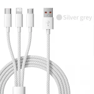Câble 3-en-1 66W – Recharge ultra-rapide & synchronisation pour tous vos appareils