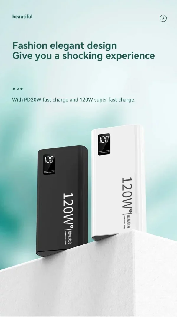 Batterie externe 120W – 50 000 mAh de puissance et charge ultra-rapide pour vos appareils – Image 11