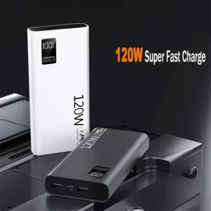 Batterie externe 120W – 50 000 mAh de puissance et charge ultra-rapide pour vos appareils