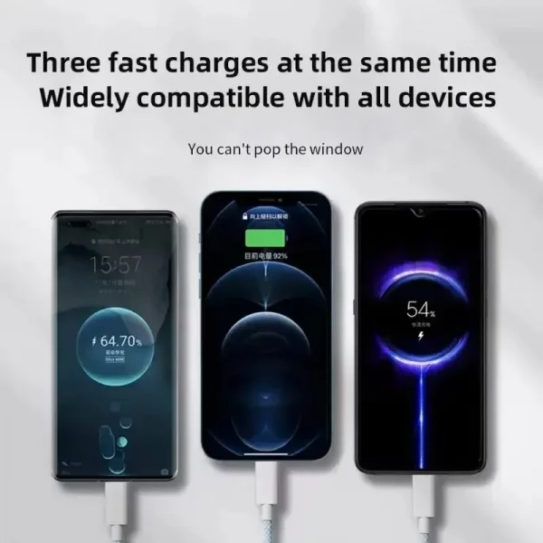 Câble 3-en-1 66W – Recharge ultra-rapide & synchronisation pour tous vos appareils – Image 4