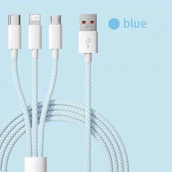 Câble 3-en-1 66W – Recharge ultra-rapide & synchronisation pour tous vos appareils – Image 7
